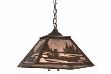 Meyda White 166329 - 16"Sq Canoe At Lake Pendant