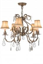 Meyda White 167681 - 24"W Chantilly 5 LT Chandelier