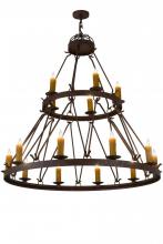 Meyda White 169258 - 54" Wide Lakeshore 15 Light Two Tier Chandelier