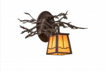 Meyda White 170877 - 16"W Pine Branch Valley View Left Wall Sconce