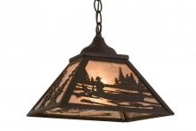 Meyda White 171360 - 12"Sq Canoe Tall Pines Pendant