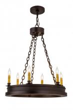 Meyda White 172655 - 24" Wide Sullivan Ranch 6 Light Chandelier