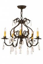 Meyda White 173175 - 24" Wide Chantilly 5 Light Chandelier