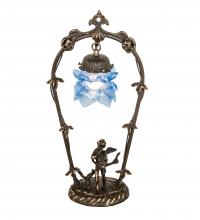 Meyda White 17428 - 19" High Blue Cherub With Violin Mini Lamp