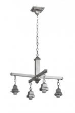 Meyda White 175988 - 24"W Nickel 4 LT Chandelier Hardware