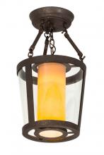 Meyda White 177022 - 10"W Cilindro Tapered Semi-Flushmount