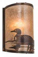 Meyda White 178371 - 8" Wide Loon Left Wall Sconce