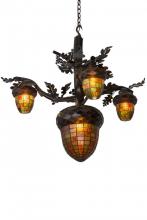 Meyda White 180444 - 48" Wide Acorn Branch 4 Light Chandelier