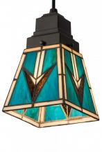 Meyda White 181346 - 5"Sq Valencia Mission Mini Pendant