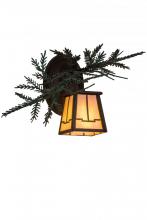 Meyda White 182275 - 16" Wide Pine Branch Valley View Right Wall Sconce