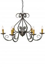 Meyda White 182580 - 36" Wide Jenna 6 Light Chandelier