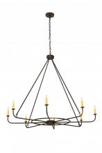 Meyda White 183491 - 57"W Brach Ring 8 LT Chandelier