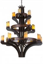 Meyda White 183607 - 48" Wide Castilla Jadestone 16 Light Three Tier Chandelier