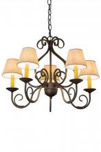 Meyda White 183696 - 24" Wide Jenna 5 Light Chandelier