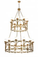 Meyda White 186084 - 60" Wide Porta 20 LT Two Tier Chandelier