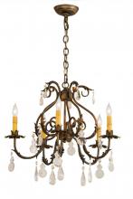 Meyda White 187262 - 24"W Chantilly 5 LT Chandelier