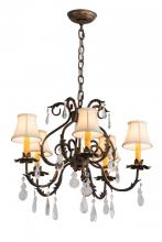 Meyda White 187283 - 25"W Chantilly 5 LT Chandelier