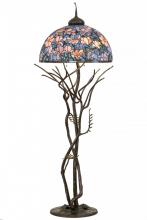 Meyda White 190745 - 75"H Tiffany Magnolia Floor Lamp