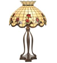 Meyda White 19138 - 31.5"H Roseborder Table Lamp