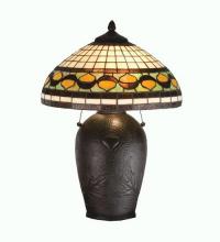 Meyda White 19169 - 23"H Tiffany Acorn Table Lamp