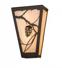 Meyda White 192001 - 11" Wide Whispering Pines Wall Sconce