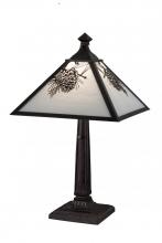 Meyda White 192187 - 22"H Winter Pine Table Lamp