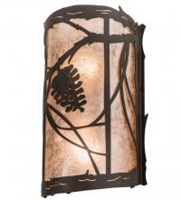 Meyda White 193755 - 7" Wide Whispering Pines Wall Sconce