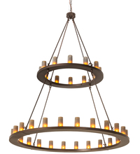 Meyda White 195244 - 72" Wide Loxley 36 Light Two Tier Chandelier