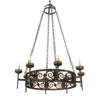 Meyda White 195754 - 42" Wide Majella 8 Light Chandelier