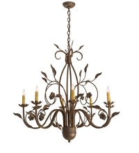 Meyda White 195821 - 36" Wide Bordeaux 8 LT Chandelier