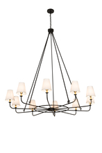 Meyda White 196031 - 72" Wide Brach Ring 10 LT Chandelier