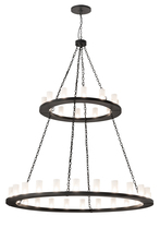 Meyda White 196183 - 72" Wide Loxley 36 LT Two Tier Chandelier