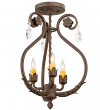 Meyda White 199249 - 12" Wide Antonia 3 Light Chandelier