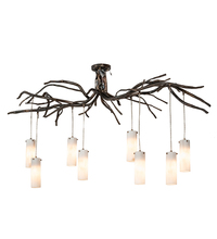 Meyda White 200150 - 70" Long Winter Solstice Cilindro 8 Light Chandelier