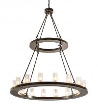 Meyda White 202214 - 48" Wide Loxley 16 Light Two Tier Chandelier