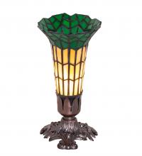 Meyda White 20230 - 8" High Stained Glass Pond Lily Victorian Accent Lamp