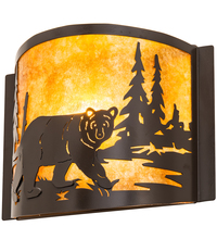 Meyda White 204479 - 12" Wide Bear at Lake Right Wall Sconce