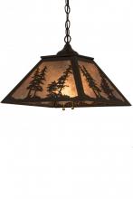 Meyda White 21017 - 16"Sq Tall Pines Pendant