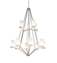 Meyda White 211141 - 60" Wide Galen 12 Light Two Tier Chandelier