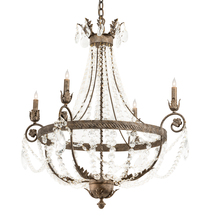 Meyda White 212391 - 34" Wide Antonia 4 Light Chandelier