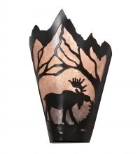 Meyda White 217009 - 8" Wide Moose at Dawn Right Wall Sconce