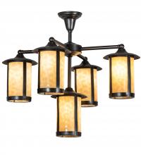 Meyda White 218223 - 30" Wide Fulton 5 Light Chandelier