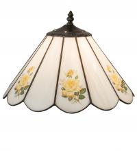 Meyda White 218815 - 13" Wide Roses Shade