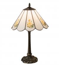 Meyda White 218829 - 21" High Roses Table Lamp