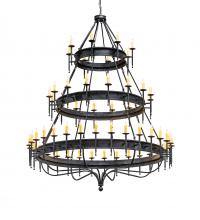 Meyda White 220303 - 96" Wide Marta 56 Light Three Tier Chandelier