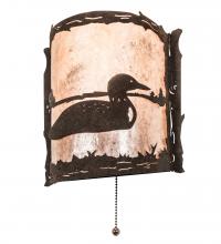 Meyda White 220794 - 9" Wide Loon Right Wall Sconce