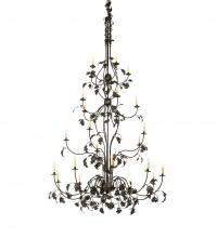 Meyda White 221298 - 72" Wide Oak Leaf 25 Light Chandelier