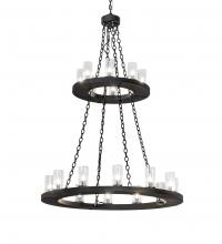 Meyda White 221404 - 42" Wide Loxley 20 Light Two Tier Chandelier