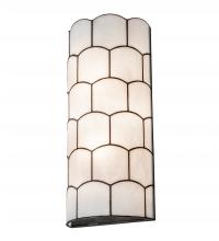 Meyda White 221942 - 8" Wide Vincent Honeycomb Wall Sconce