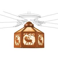 Meyda White 22240 - 13"W Lone Elk Fan Light Shade